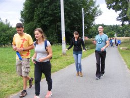 Wizyta międzynarodowej grupy młodzieży w Domu Pomocy Społecznej w Podzamku w ramach ŚDM Kraków 2016r